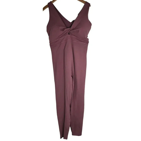 Fabletics PureLuxe Women Twist front oasis size XXL V-Neck Cutout Jumpsuit mauve - Picture 5 of 16